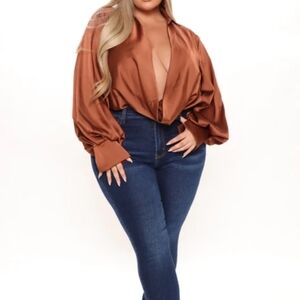 FASHION Nova cowl could not forget satin top